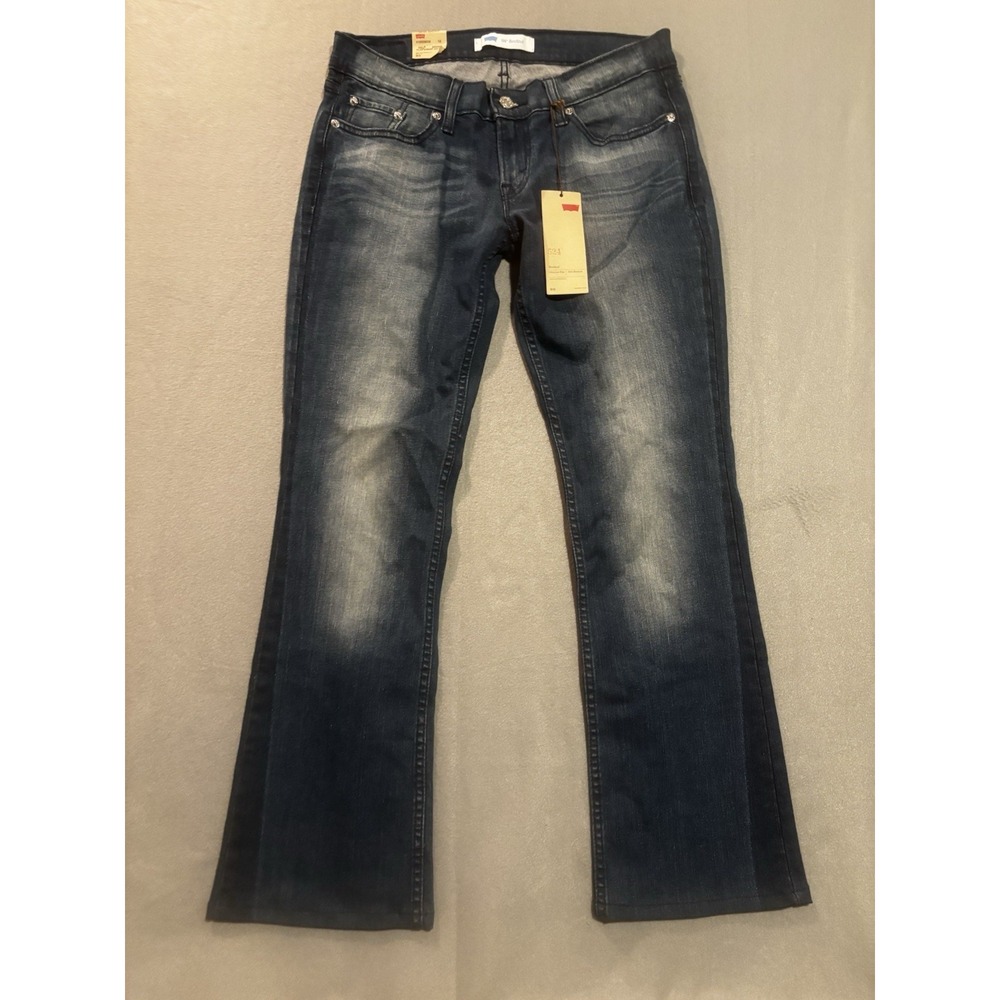 Levi's 524 Jeans Women 9 M/29 Slim Bootcut Ultra Low Rise Stretch Distressed NEW